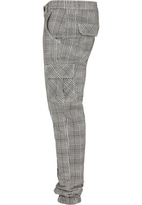 Checkered trousers with side pockets, men