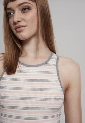 Stribet sweater uden arme
