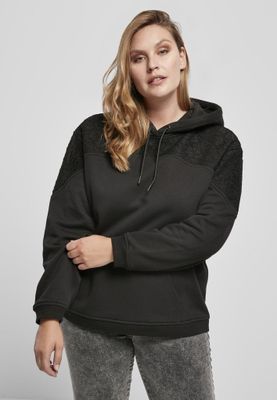 Black hoodie with lace lady