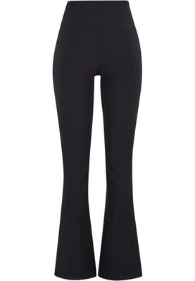 Utsvängda Leggings med Bred Midja och Delade Sömmar