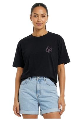 T-shirt för dam i bomullsjersey – svart