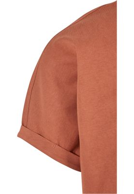 Long Shaped Turnup Tee Terracotta