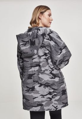 Camouflage oversize parka dam