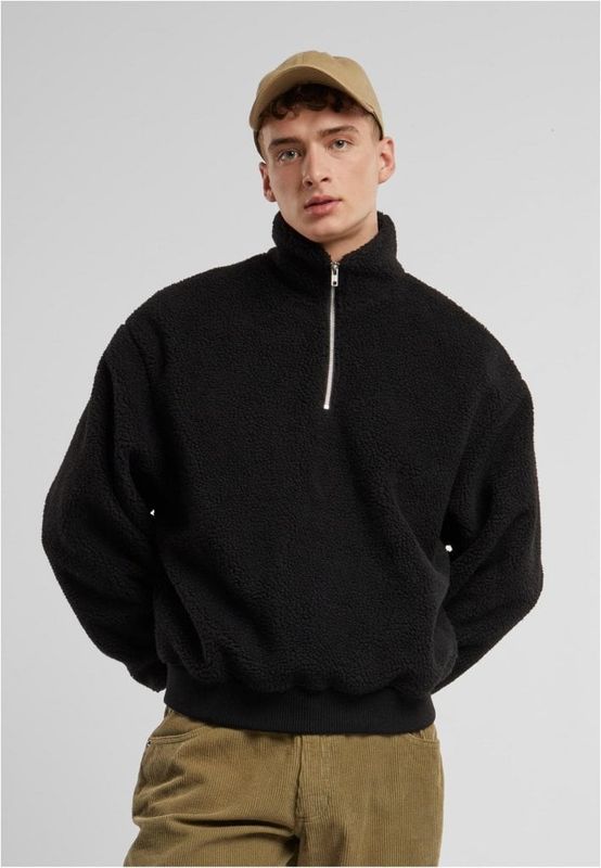 Teddy jacket with half zip for men