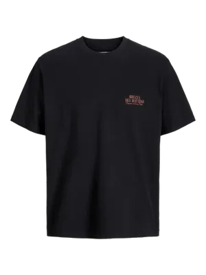 Loose Fit Svart T-shirt i 100% Bomull för Man