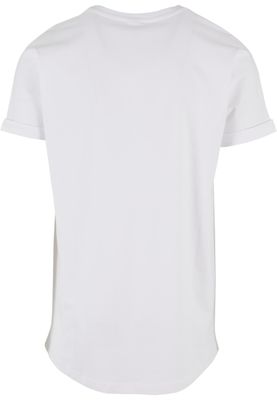 Long Shaped Turnup Tee White