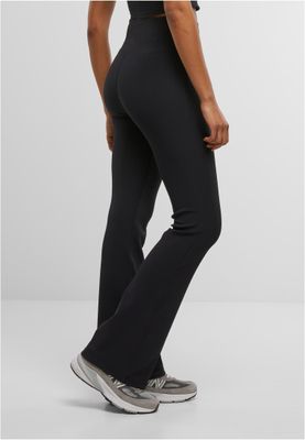 Utsvängda Leggings med Bred Midja och Delade Sömmar