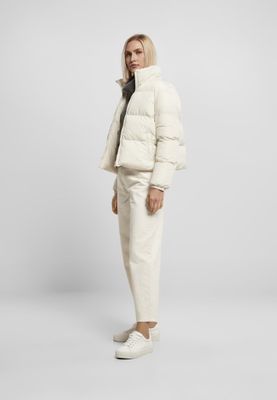 Ladies Short Peached Puffer Jacket