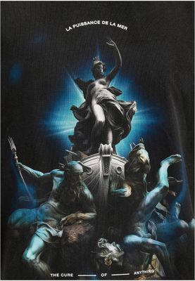 Grafik med staty och text La Puissance De Lar Mer Grafik T-shirt – acid black