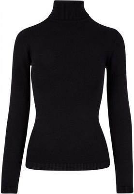 Elegant strikket sweater med rullekrave