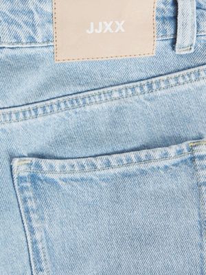 Durable Mom Fit Jeans with High Waist and Stonewashed Finish