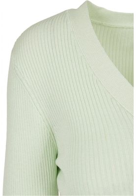 Ladies Short Rib Knit Cardigan