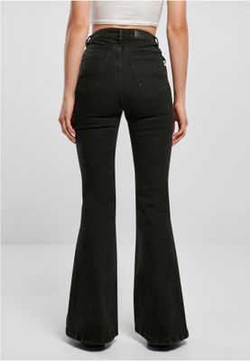 Ladies Organic High Waist Flared Denim Pants