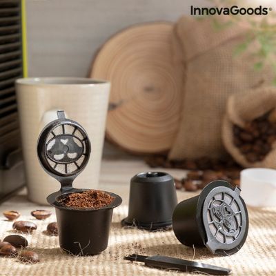 Sæt med 3 genanvendelige kaffekapsler Recoff InnovaGoods
