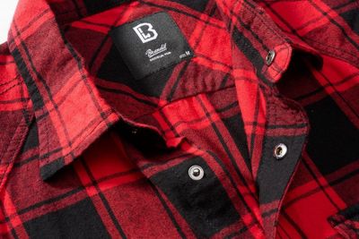Sleeveless flannel shirt red/black