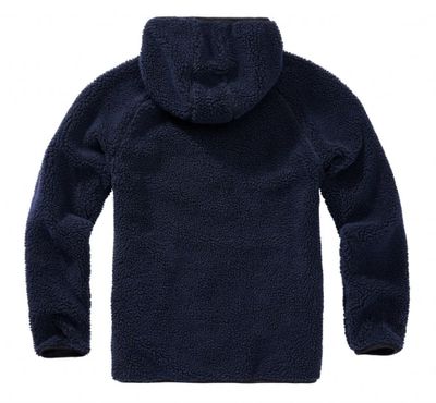 Navy teddy jacket hooded - men