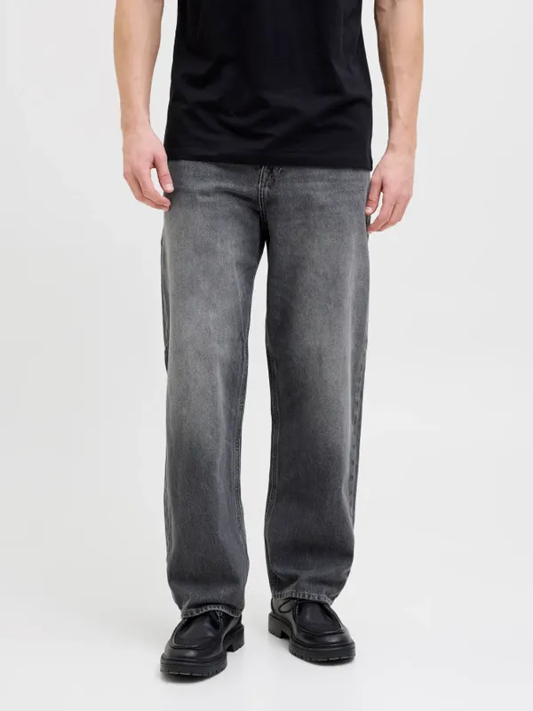 Baggy fit jeans i svart denim - ALEX