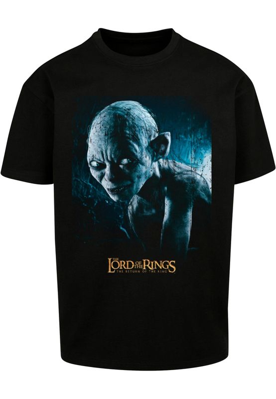 Gollum motiv, logotyp bröst Lord of the Rings Gollum Heavy Oversize Tee T-shirt – svart