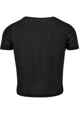 Mesh top in a short style for women.