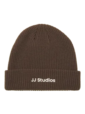 JJ Studios brun stickad mössa