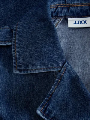 Denim trenchcoat med sänkta axlar dam