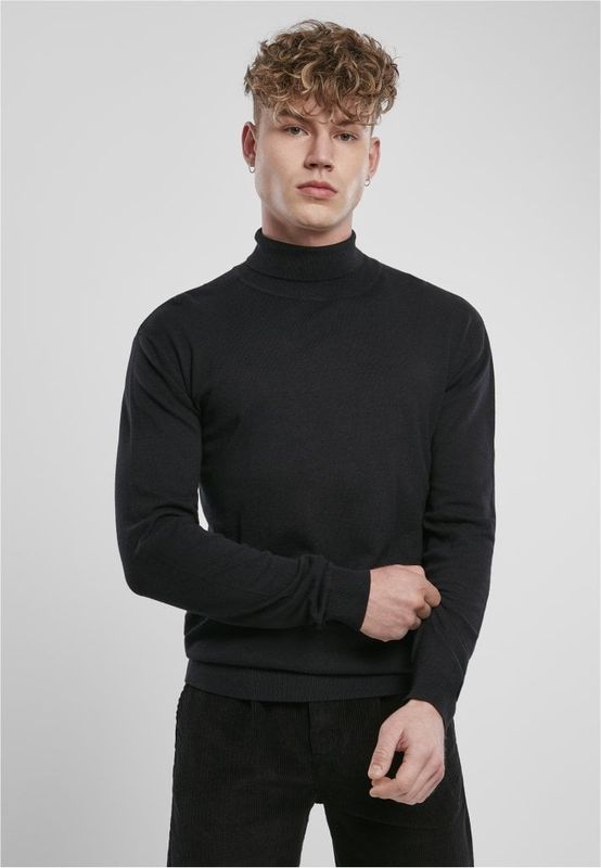 Sort finstriket poloshirt mænd