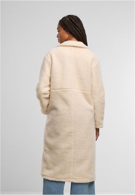 Ladies Teddy Long Coat Whitesand