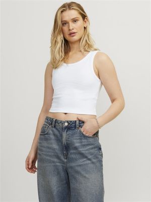 Ribbed tank top in short model