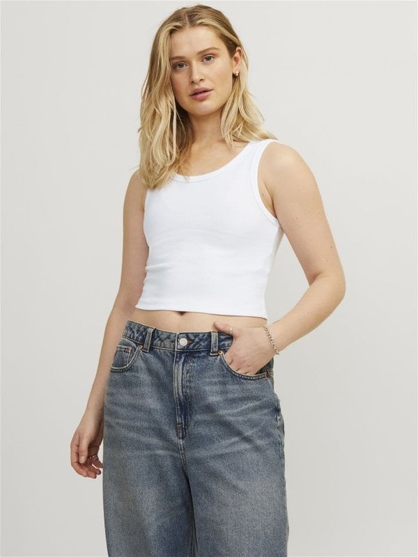 Ribbet tanktop i kort model