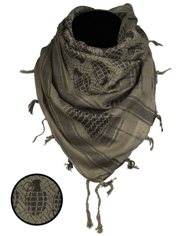 Palestinasjal shemagh oliv/svart pineapple