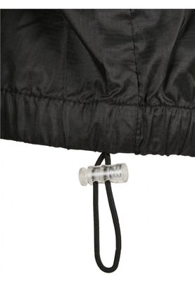 Black short hooded jacket for women