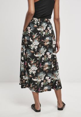 Long skirt in viscose fabric flower