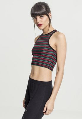 Stribet sweater uden arme