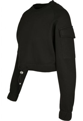 Short sweatshirt with arm pockets ladies