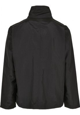 Black men's jacket with double pockets and inner pocket