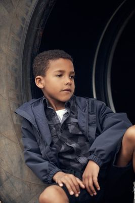 Windbreaker unlined navy blue - Kids