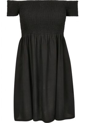 Short dress with bare shoulders