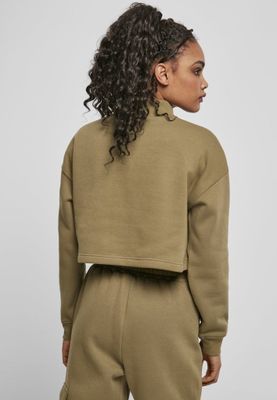 Short sweater with long arms and high neck lady