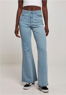 Ladies Organic High Waist Flared Denim Pants