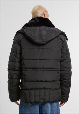 Puffer Jacket With Detachable Fur Collar