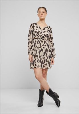 Wrap dress with tie belt
