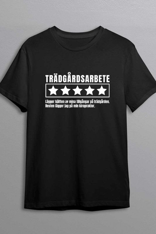 Trädgårdsarbete recension - T-shirt