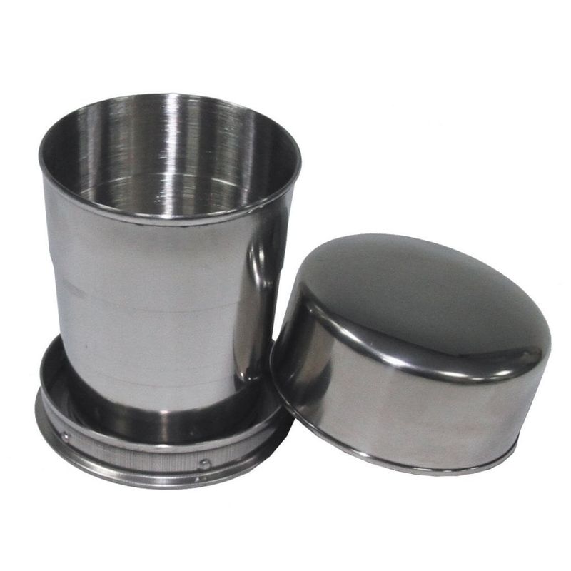 Telescopic cup in stainless steel - 15 cl