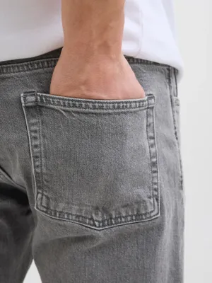 Grå jeans i relaxed fit herr - CHRIS