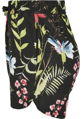 Black shorts with floral ladies