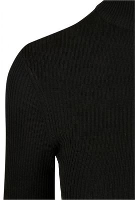 Ladies Cropped Rib Knit Zip Cardigan