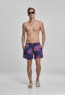 Shorts blue / red flowers