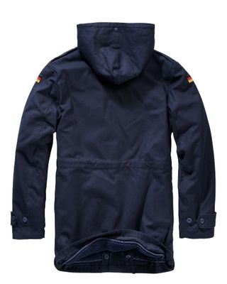 BW parka with teddy lining