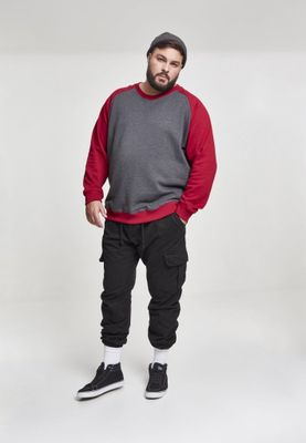 Tvåfärgad raglan sweatshirt