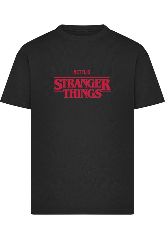 Svart Herr-T-shirt med Stranger Things Motiv